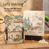Xian Porcelain Hand-Cranked Desk Calendar: Rivers & Mountains Design, Office Ornament & Creative Gift