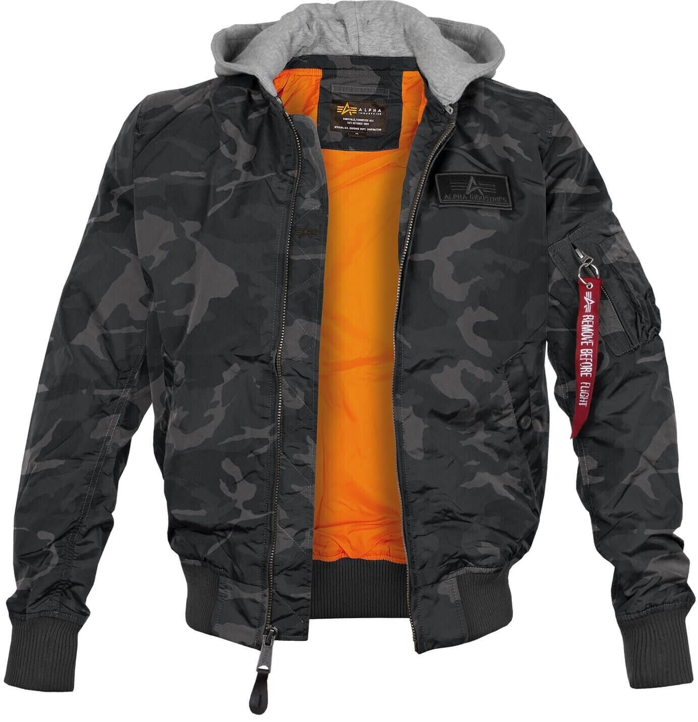 

Зимняя куртка Alpha Industries MA-1 TT Hood (196108) black camo (196108-125) S