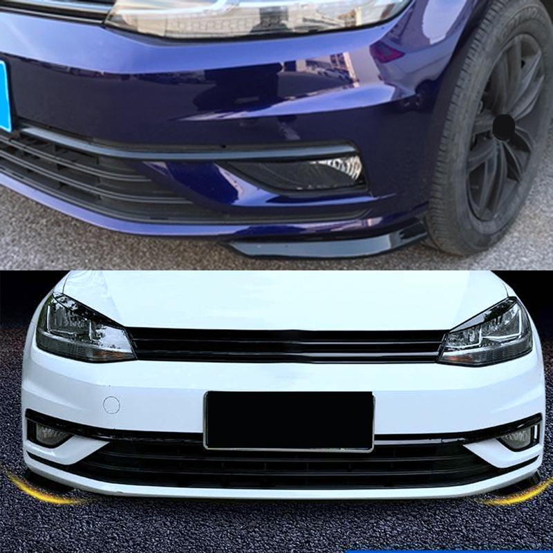 For Golf 7.5 MK 7.5 2018-2020 Car Front Bumper Lip Shovel Side Surround Spoiler