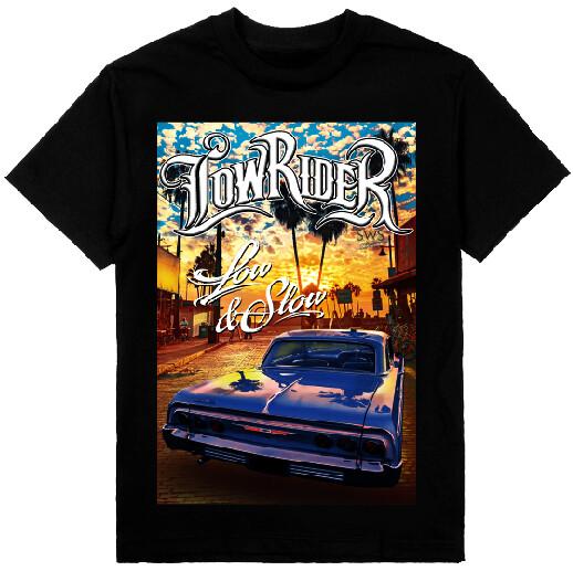 Low Rider Slow And Low Impala Mens Heavyweight T-Shirt Print On Shaka Wear Tee Unisex T-Shirt XXXL