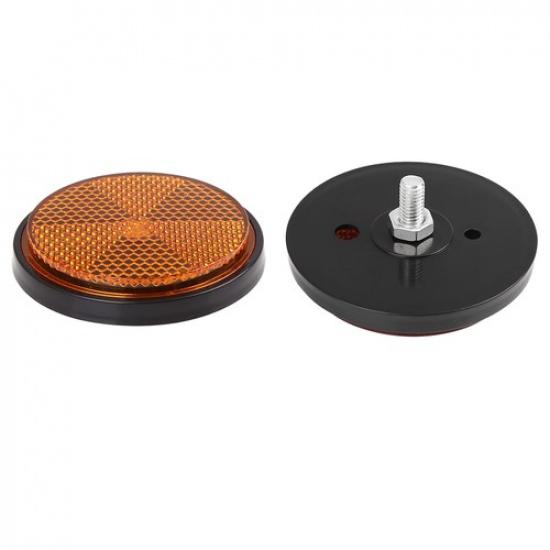4pcs M6x10 Orange Red Plastic Screw Mount Reflective Motorcycle Reflector