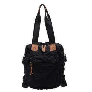 Schoolbag for women, Korean style large capacity washable canvas backpack, versatile commuting ins, casual high school and college student backpack