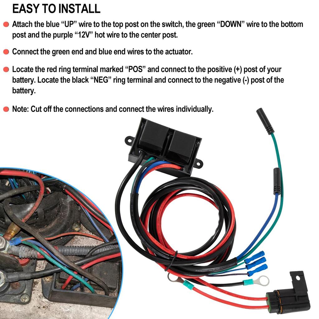 Relay Harness Jack Plate Wiring Parts Kit Replace AHJRELAYKIT-2-DP for 2014-Present Atlas Series Outboard Motor