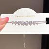 Exquisite Heart & Bow Zircon Bracelet - Fashionable, High-End Hand Jewelry for Women