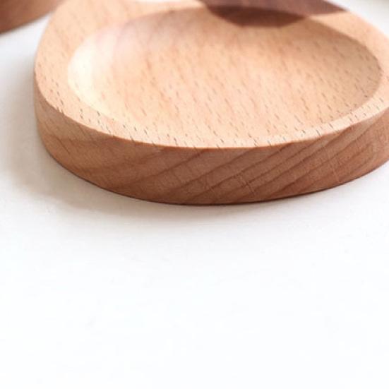 Exquisite Sauce Dish Comfortable Touch Wooden Cartoon Cat Shaped Dipping Bowl Desktop