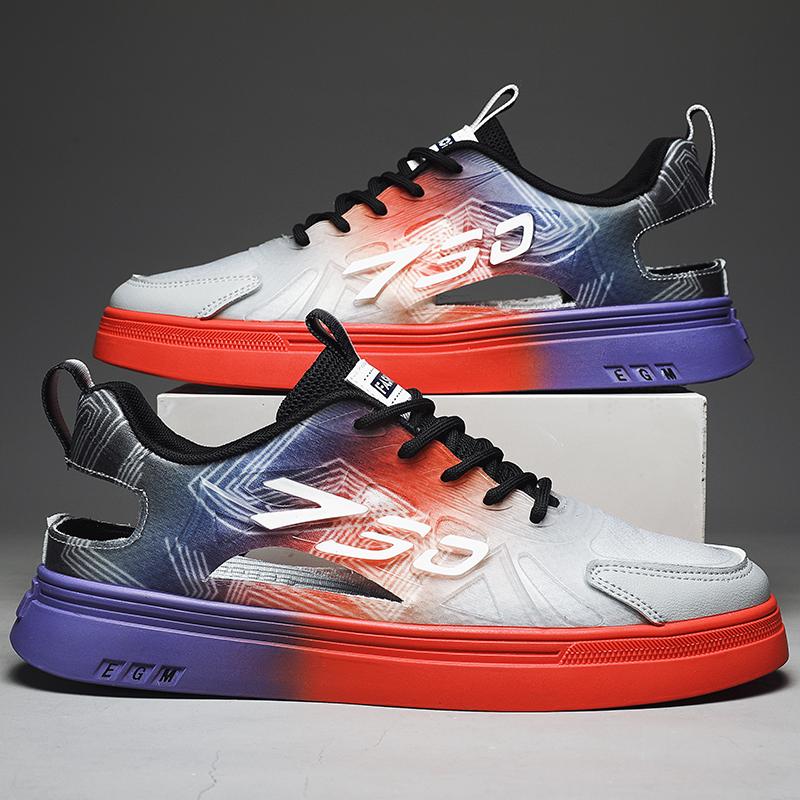 Mens Board Shoes Summer Hot Items Breathable Sports Casual Trendy Shoes Low Cut Lace Up Suitable Daily Walking Street Wear