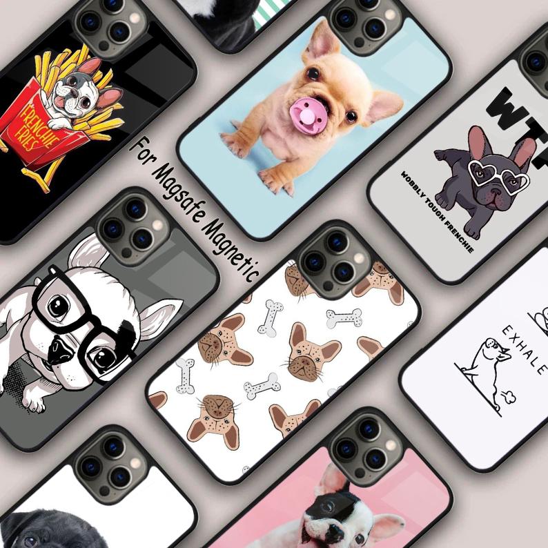 French Bulldog Puppy Funny Cute Magnetic Phone Case For APPLE iPhone 17 Air 16 14 13 12 Pro Max 15 Plus MagSafe Cover