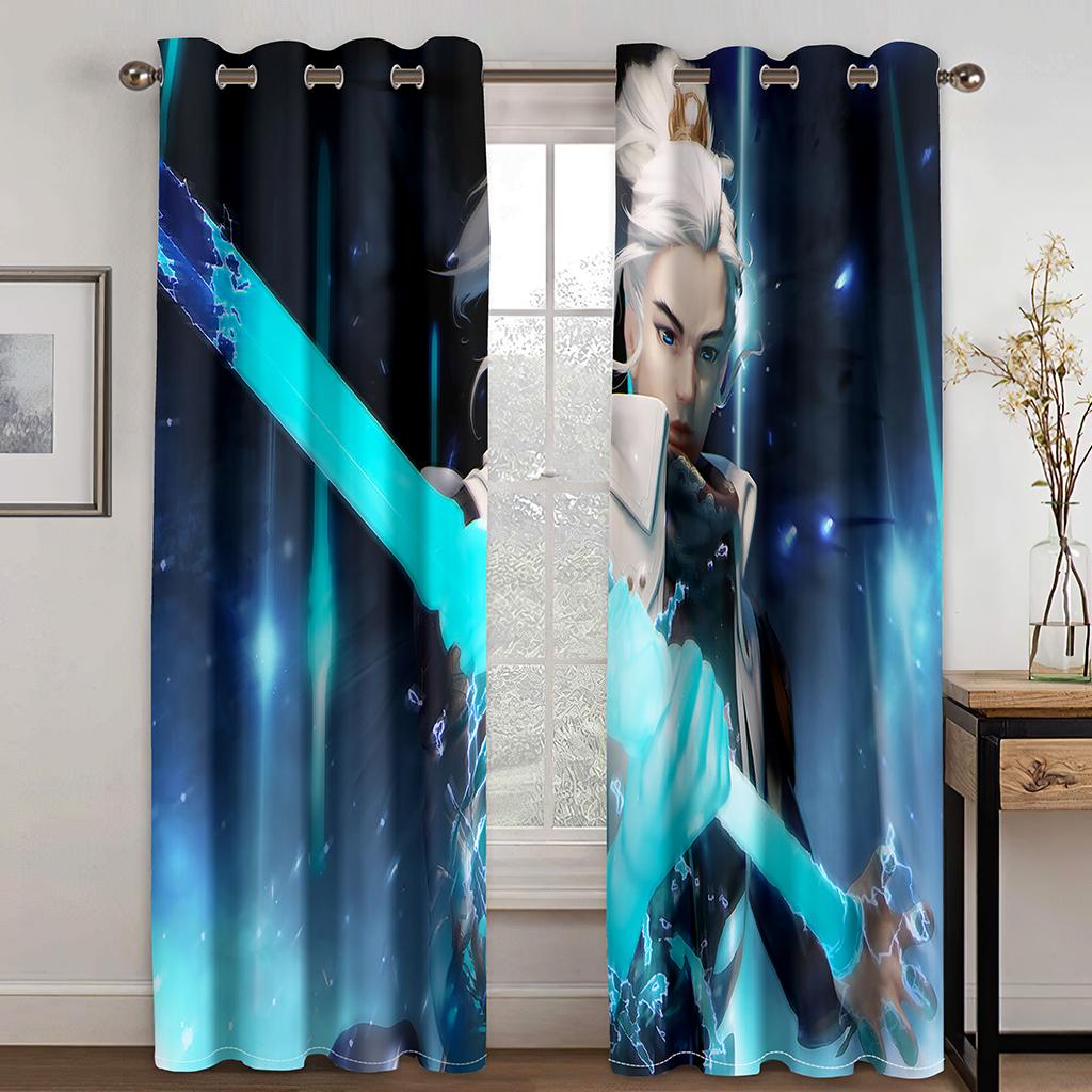 Game Cool Boy Luxury Cartoon Animation Window Curtains For Living Room Bedroom Bathroom Kicthen Door Home Decor On Sale 2Pieces