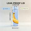 1PC Single Banana Fruit Minimalist 750ml Color Plastic Sports Water Bottle Leakproof Flip Straw Lid Suitable for Sports Office Home Use
