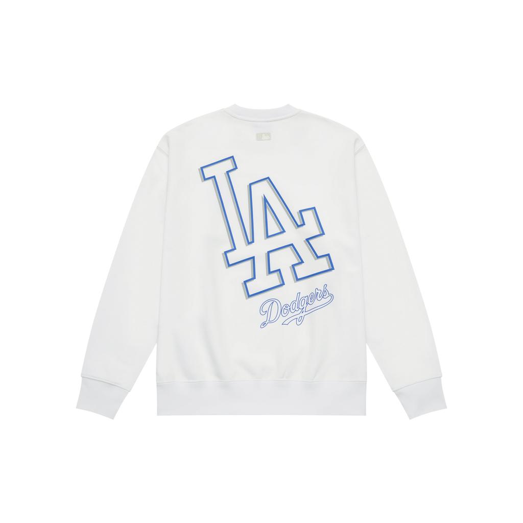 New MLB Los Angeles Dodgers Basic Collection 24FW American Sweatshirt Unisex Ecru 3AMTB9744-07WHS
