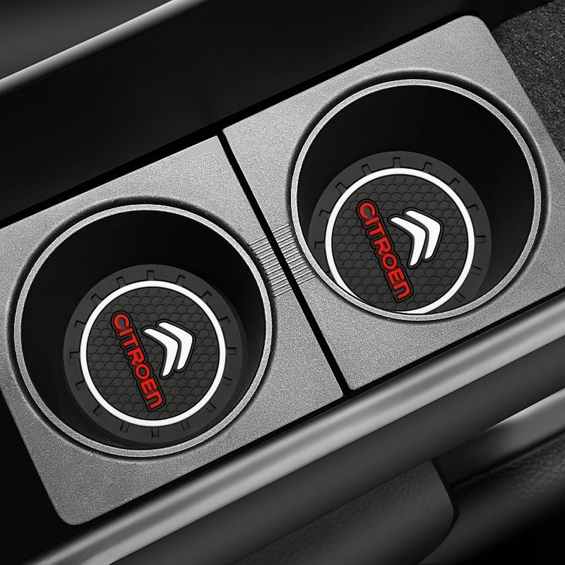 Car Coaster Water Cup Bottle Holder Mat Anti-Slip Pad Accessories For Citroen C1 C2 C3 C4 C5 C6 C8 C4L DS3 DS4 DS5 DS5LS DS6