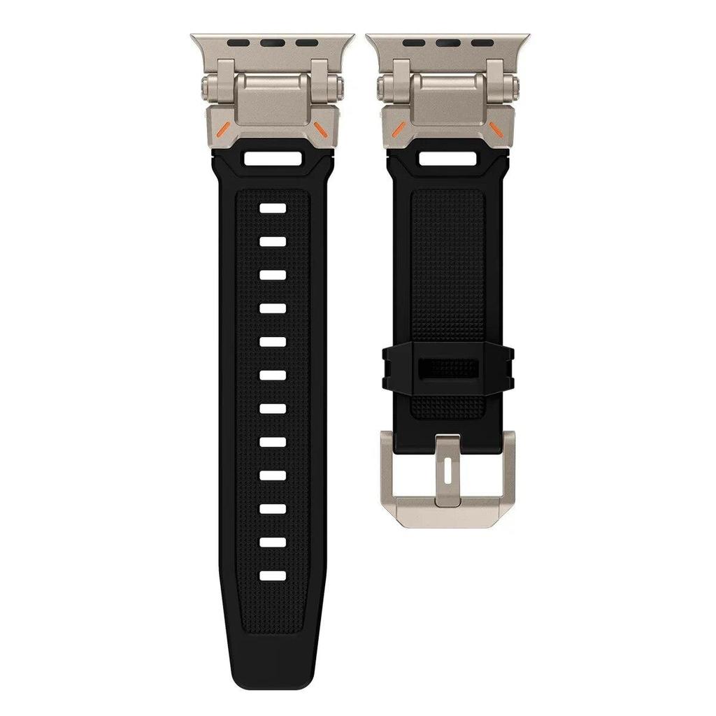 Silikon Kayış Apple Watch Band Ultra 2 1 49mm 45mm 44mm 42mm Yumuşak Spor Bandı iWatch Serisi 9 8 7 6 5 SE Bilezik Aksesuarları