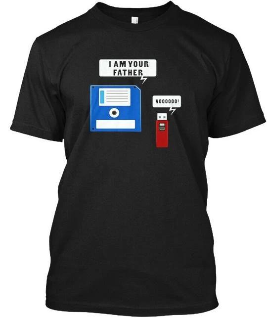 Usb Floppy Disk Funny Geek Computer Nerd I Am Your T shirt Made in USA S to 5XL L