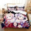 3D Printed Princess Connect! ReDive Bedding Set for Boys Girls Duvet Cover Pillowcase Twin Queen King Full Single Double Sizes