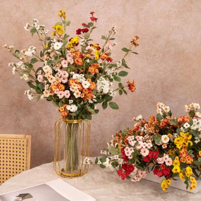 Artificial Flowers Multi-Head Rosette Realistic Silk Fake Flowers Indoor Outdoor Decor Weddings Events Photography Props