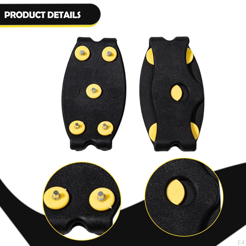 1 Pair of Shoe Spikes, 5 Claws, Anti-Slip , Universal Ice TPE And Metal, for Snowshoeing,