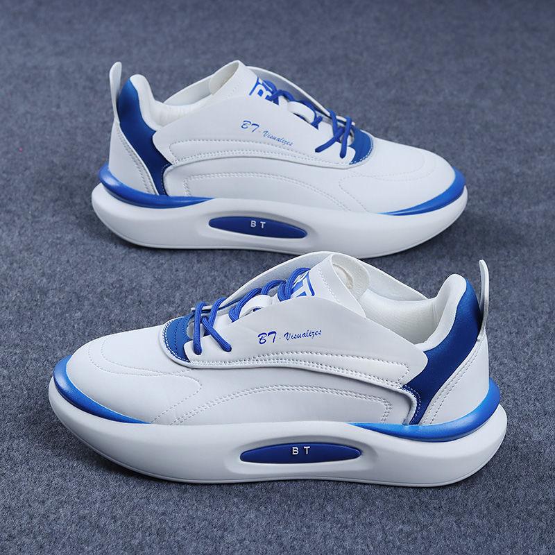 Autum New Leather Men Chunky Sneaker Designer Casual Running Shoes Fashion Street Wear Microfiber Leather Slip on Workout Shoes