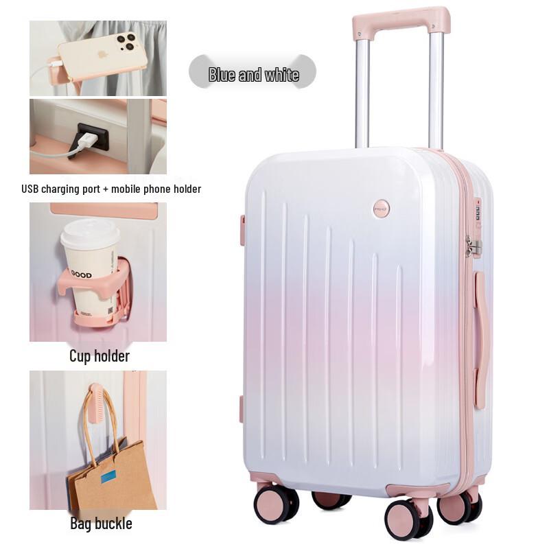 Lishen Gradient Rechargeable PVC Trolley Luggage