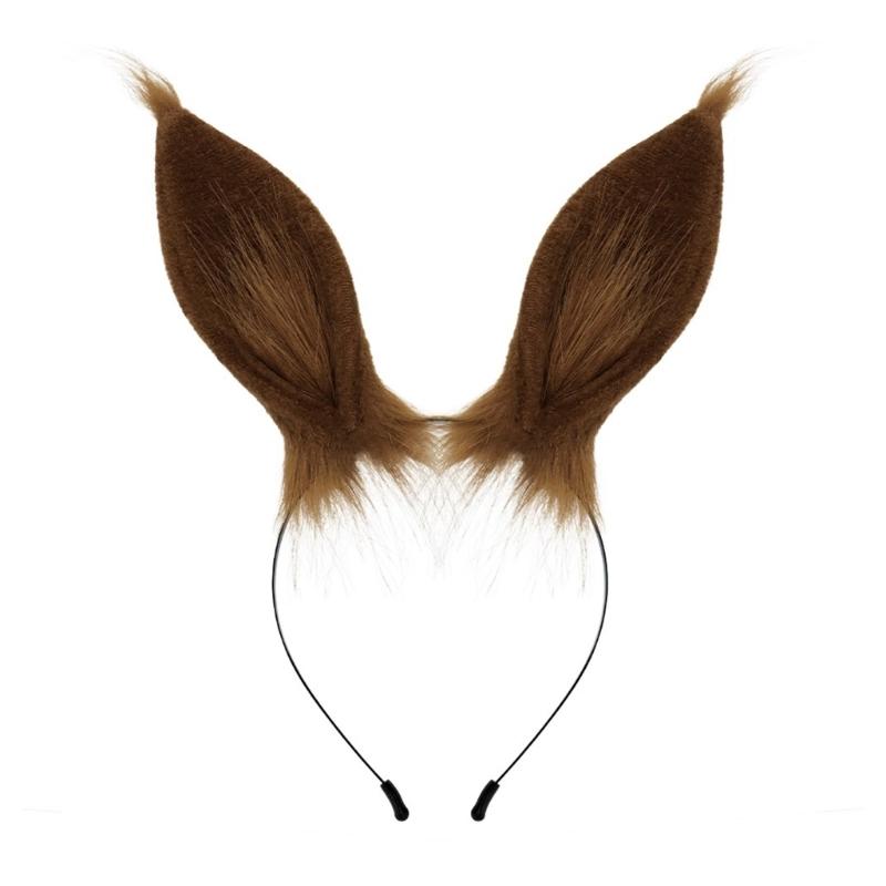 

Halloween Party Hair Rings Easters Nightclub Hair Band Adult Children Hairband For Rabbits Party Performances коричневый