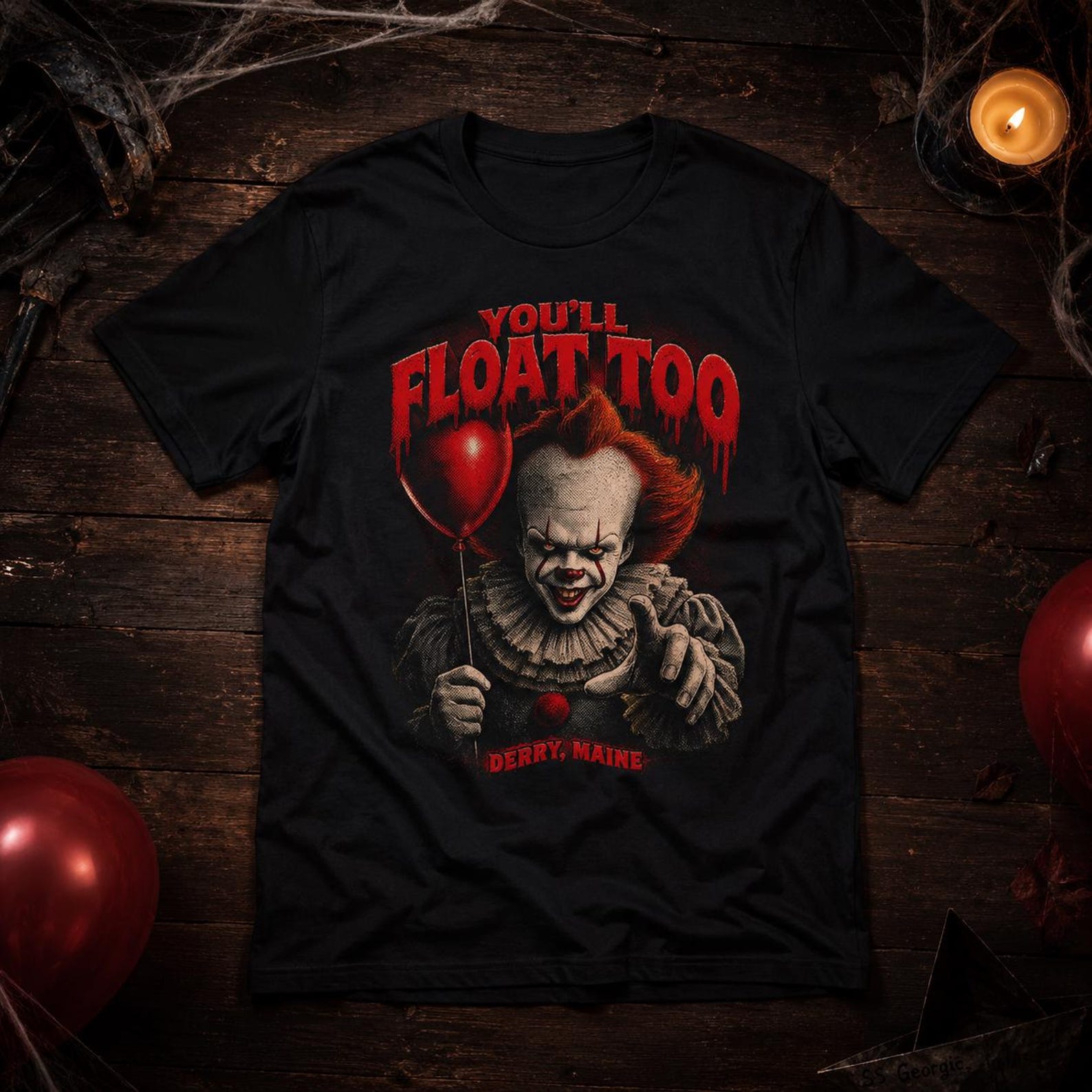 Pennywise You ll Float Too Graphic Tee | Distressed Horror Clown Unisex Shirt S