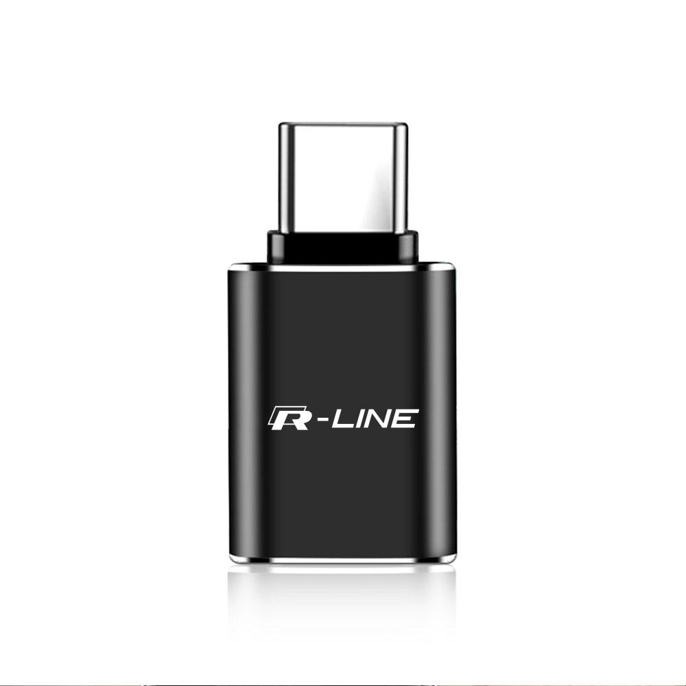 For Volkswagen VW 1Pcs USB To Type-C OTG Adapter USB Female Converter Phone Charger For VW Golf 7 MK7 Golf 6 MK6 Golf 5 Jetta Tiguan Polo CC