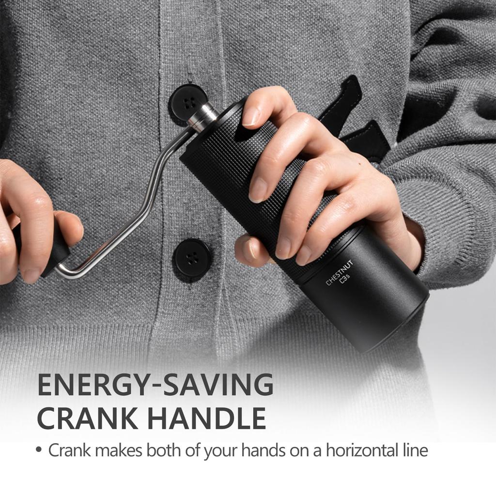 TIMEMORE C3S Manual Coffee 36 Coarseness Easy To Stainless Steel Coffee Black Coffee French Press Grinder, Timemore, Settings, Lightweight,