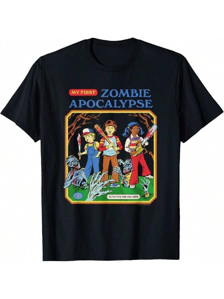 

Моя первая футболка с ретро-темным юмором про зомби-апокалипсис XXXXXL