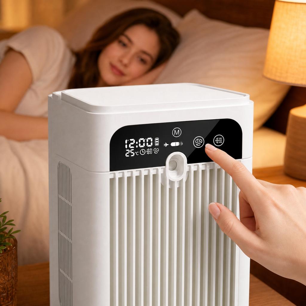 Desktop Fan with Humidifier - Portable Personal Cooler, Small Desk Fan for Kitchen, Dorm, , Bedroom