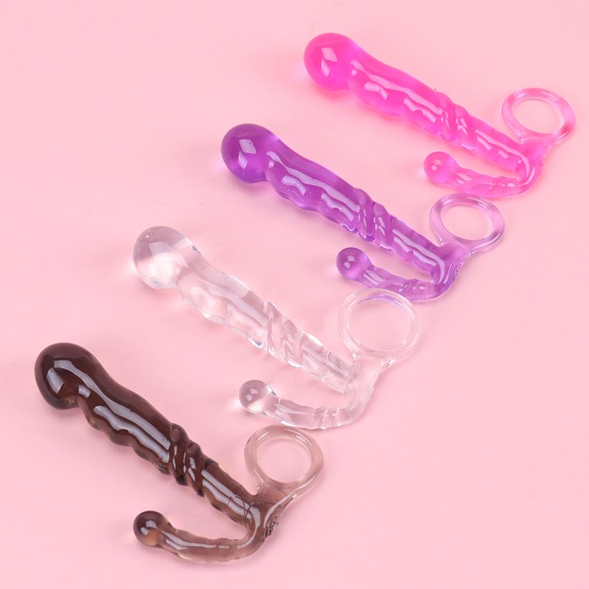 Sexy čiré křišťálové anální kolíky sexuální hračky pro muže a ženy anální kolíky stimulují masáž prostaty sex s masérem