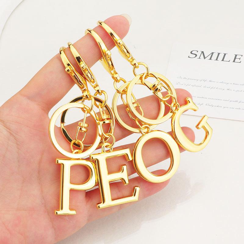 Custom English Alphabet Keychain: Personalized Letter Pendant Gift
