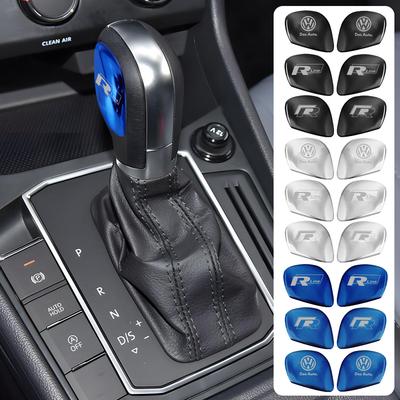 Ventilkappenset für VW GTI Golf Polo Passat CC Tiguan RLine Touareg R Bora Auto Schaltknauf Schalthebel Abdeckung Aufkleber Dekor