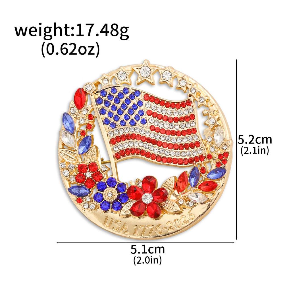 Popular US Flag Star Heart Earrings and Pendant Set