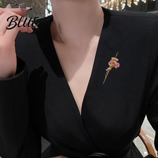 Dress Brooch Pin Bouquet Artistic Vase Shape Lightweight Alloy Insert