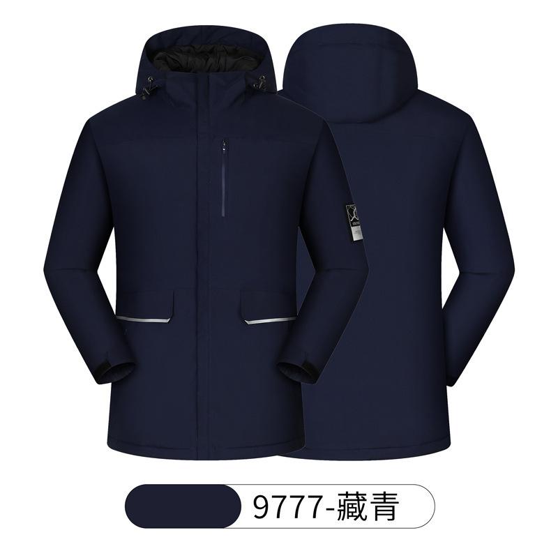 Herfst en winter geïntegreerde fleece jas koppelstijl bedrukt logo overall heren hooded jas outdoor bergbeklimmingsjas