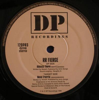 12inch Record RR FIERCE - Almost There / Nose Traffic 12DPR3 DP Recordings 1998 UK Dance & Electronica Used