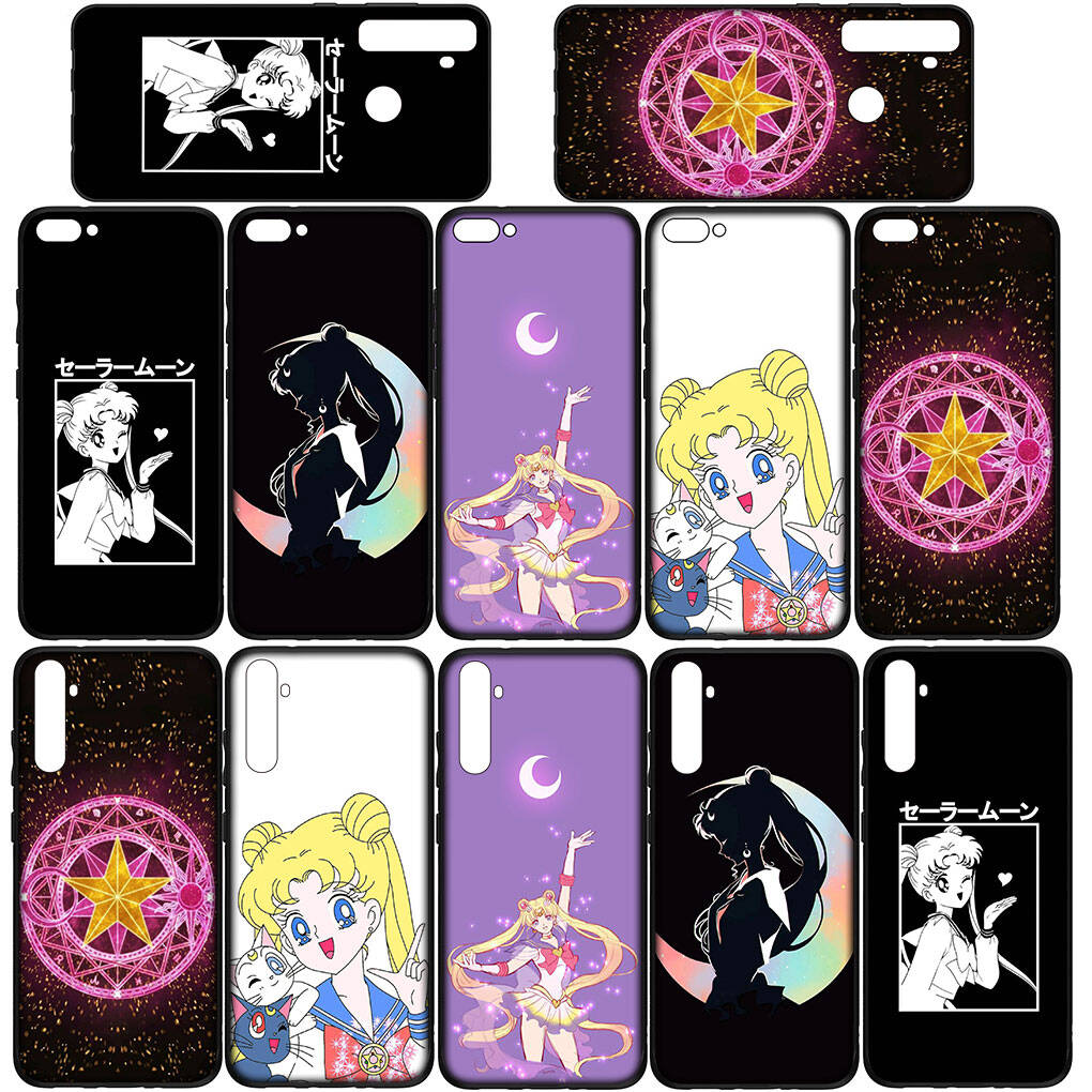 Phone Case for Samsung Galaxy S25 S23 S22 S24 Ultra FE A05 A06 A15 A16 A36 A37 A35 A54 A55 A56 A57 A25 A26 A53 Wallpaper Sailor Anime Moon Girl Cover