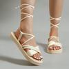 Women's Fashion Trend Anti-slip Wear-resistant Comfortable Soft Soled Cloth Strap Flat Sandals