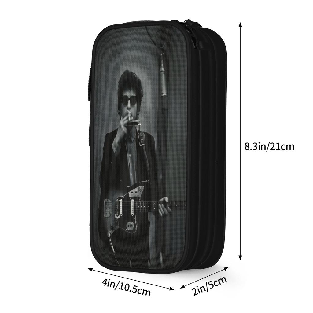 Bob Dylan Singer Pen Box Double Layer Large Capacity Office Supplies Pen Case Birthday Gift