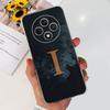 Für OPPO Reno12 F Hülle Niedliche A Z Buchstaben Blume Transparent Weiches Silikon Handy Rückseite Abdeckung Für OPPO Reno 12F 5G Reno12F 2024 Capa