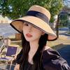 New bucket hat women's two-color splicing sun hat casual sun protection summer travel Japanese travel basin hat