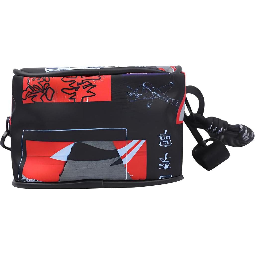 Li Ning Young Sports Fashion Simple Print Pattern Fabric Crossbody Bag Kids bags Multi-color YBDR034-1