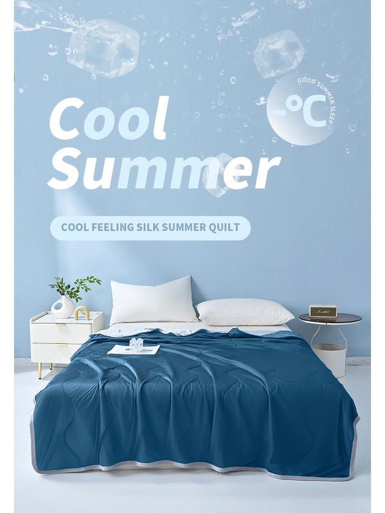 Kühlende Seiden-Sommerdecke - Leichte Eis-Seiden-Decke