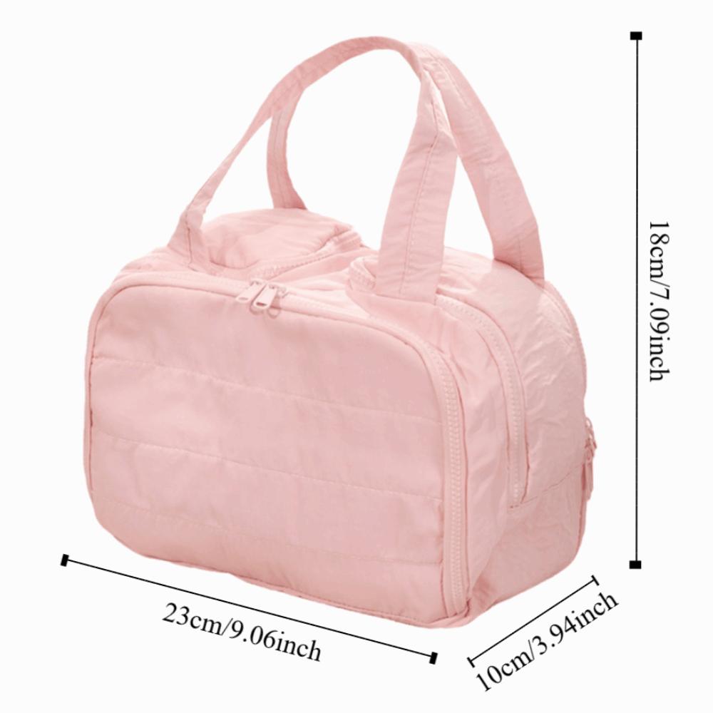 Double Side Open Travel Toiletry Bag Multipocket Design Women Cosmetic Tote  Bathroom Storage