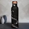 Kobber Drikkeflaske 1 Liter Alkalisk og Antioksidant | 100% Lekkasjesikker, Kontor-, Treningsflaske, Moderne Tamba-flaske for Voksne,  (Svart)