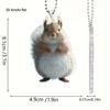 Delightful Acrylic Squirrel Pendant Warm Vintage Decor For Cars Christmas Trees And Gifts Backpack