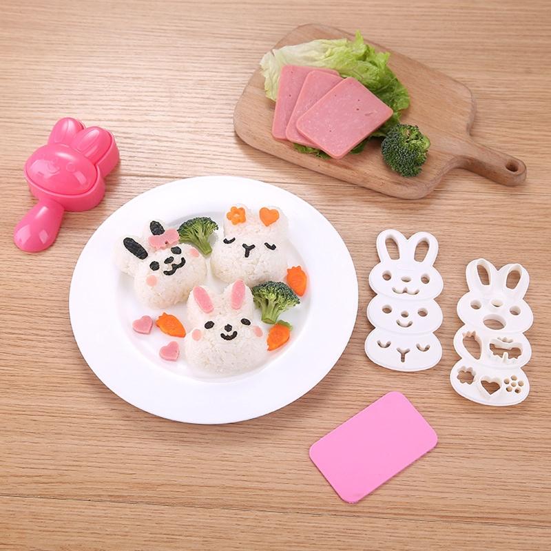 Cute Animal Shaped Rice Ball Mold Onigiris Mold Sushi Molds Rice Ball Maker Sushi Moulds for Lunch Bento Box Accessories
