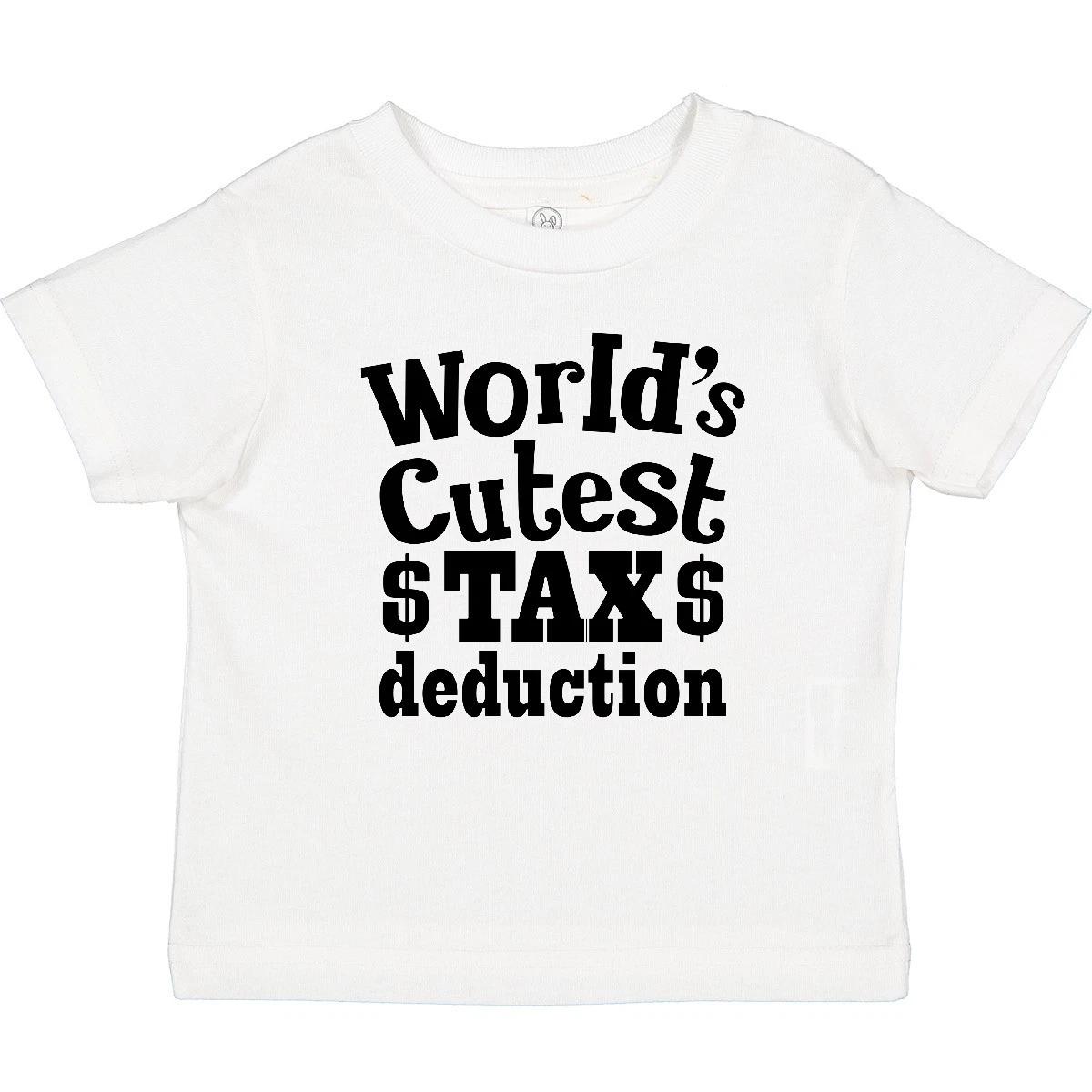 Inktastic Baby Worlds Cutest Tax Deduction Baby T-Shirt Taxes Funny Adorable 100