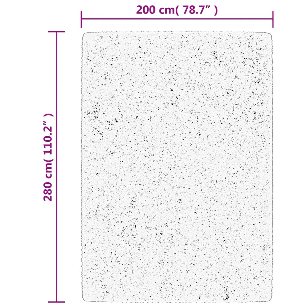 Oviedo Short Pile Rug Black 200 X 280 Cm