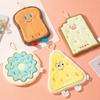 Absorbent Corals Fleece Hand Towel for Children Double Layers Hanging Bathroom Towel Lovely Shape Easy Install