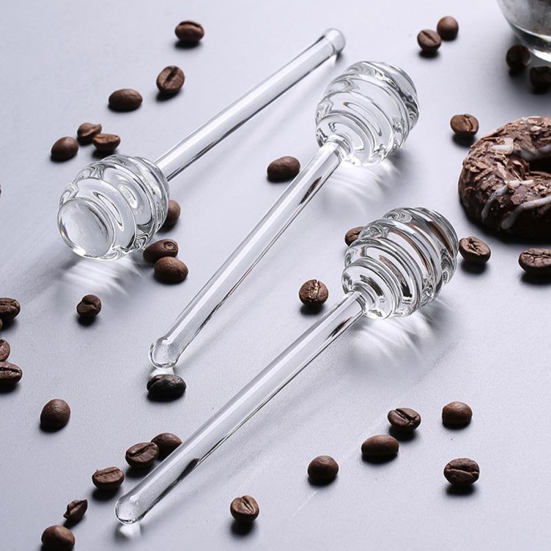 Glass Honey Mixing Stirrer 6inch Honey Dipper Sticks Honey Spoon for Honey Jar Dispenser Home Kitchen Bar Party